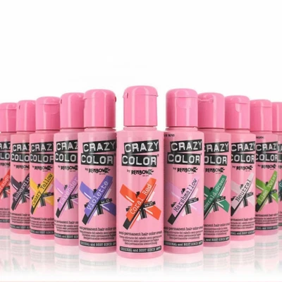 Crazy Color Semi-Permanent Hair Dye 100ml – 40 Vibrant Shades