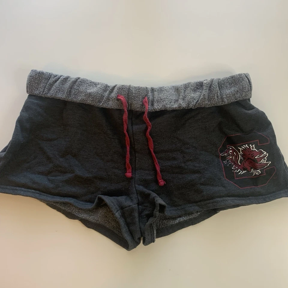 Pantalones cortos universitarios grises para mujer talla grande suaves Universidad de Carolina del Sur Foto 1 de 4