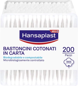 Bastoncini Cotonati in Carta Biodegradabile, 1 Confezione X 200 Pezzi, 100% Puro - Foto 1 di 12