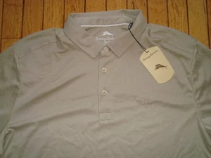 POLO UOMO TOMMY BAHAMA COTONE POLIESTERE COLORE KAKI TAGLIA XL NUOVA CON ETICHETTE@$99,50 - Foto 1 di 10