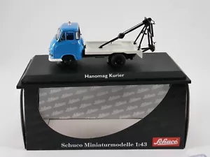 Schuco 1/43 03245 Hanomag Kurier Abschleppwagen Blu Rimorchiatore - Foto 1 di 11