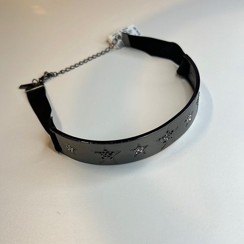 VETEMENTS Collana girocollo INC International Concepts grigio canna di fucile con stelle strass nuova con etichetta