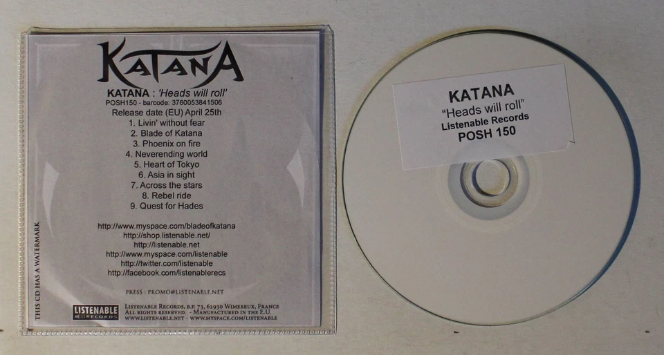 Katana Heads Will Roll France ADV CDR 2011 Heavy Metal - Bild 1 von 1