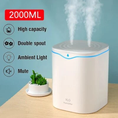  2000ml Humidifiers for Bedroom Large Room Office Cool Mist Air Humidifier  - Image 1 of 4