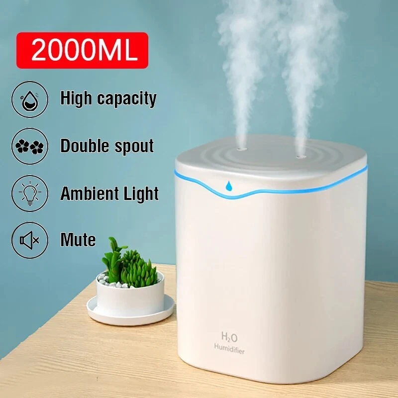  2000ml Humidifiers for Bedroom Large Room Office Cool Mist Air Humidifier  - Image 1 of 4