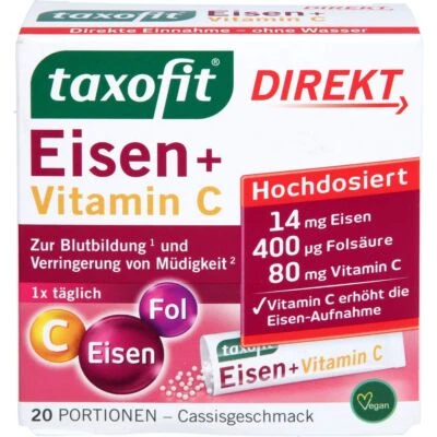 MCM TAXOFIT Eisen+Vitamin C Direkt Granulat 20 St PZN19080556