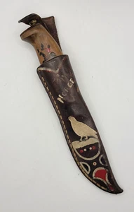 Vintage 1950s Brusletto Norway Puukko Style Knife w/ Sheath E95 - Picture 1 of 14