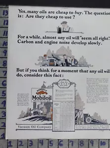 1926 MOBILOIL GARGOYLE MECCANICO NEW YORK QUARTO AUTO MOTORE D'EPOCA ANNUNCIO DW89 - Foto 1 di 1