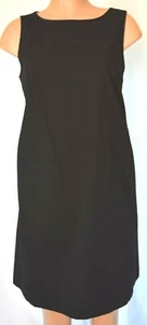 PAULA KA PARIS Black Sleeveless With Satin Trim Crash Texture Fabric Size 44 - Picture 1 of 8