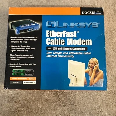 Linksys EtherFast Cable Modem USB & Ethernet Connections (BEFCMU10 ver. 2) [30] - Image 1 of 4