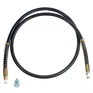 6' Hydraulic Hose 10,000 PSI 1/4" NPT with 1/4" NPT Hose Side Half Coupler - Picture 1 of 4