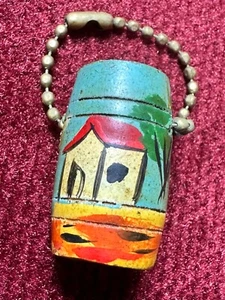 Vintage Costa Rica Handpainted Beach House Keychain - Picture 1 of 6