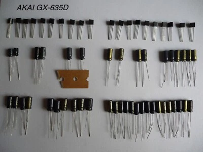 Kit Riparazione Scheda Audio AKAI GX-635D GX-636 Repairkit Transistor Elkos 635 D