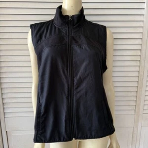 Women's Tek Gear Vest Size XL Black Full Zip Sleeveless Fleece - Picture 1 of 8