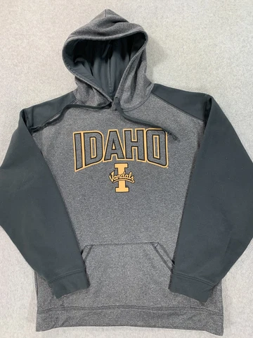 Idaho Vandals Badger Football Hoodie Sweatshirt (Men's Large) Gray Cover
