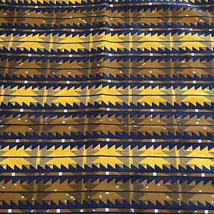 Brown Geometric Tribal Print Multicolor Chevron Cotton Fabric- By the Yard - Picture 1 of 2