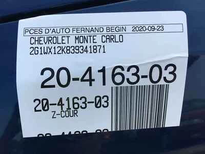 Used Starter Motor fits: 2003 Chevrolet Monte carlo 3.8L w/o supercharged option Foto 1 de 4