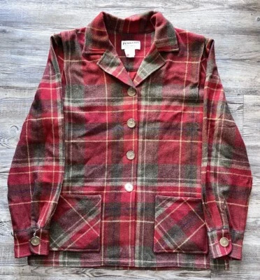 Chaqueta Blazer Pendleton Herritage Vintage Roja a Cuadros Lana Virgen Mujer Mediana A1 Foto 1 de 4