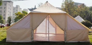 Large Camping Tent Double Door Yurt Tent Bell Tent Travel Rainproof 8-10 Persons - Picture 1 of 10