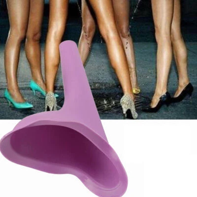 Women Urination Device Reusable Silicone Funnel Travel Camping Standing to Pee - Image 1 of 4