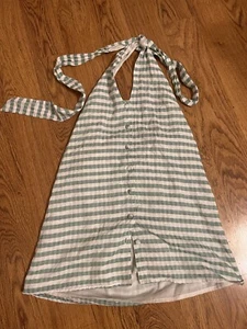 Lovers + Friends halter tie top poplin boho summer v neck soft lightweight small - Picture 1 of 4