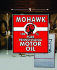 (1) 10" X 9" MOHAWK INDIAN MOTOR OIL GAS VINYL DECAL LUBESTER OIL PUMP LUBSTER