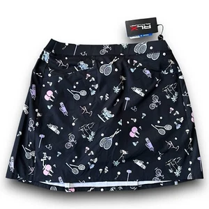 Ralph Lauren RLX - Printed Racquet Aim - 15in Golf Skort - Women’s Small - Black - Bild 1 von 14