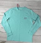 Vineyard Vines Whale Pocket Boys Youth Size XL 18 Blue Long Sleeve T Shirt