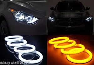 Switchback Cotton Halo Ring Demon Devil Angel Eyes For INFINTI QX70 FX35/37 DRL - Picture 1 of 13