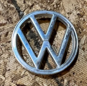 Vintage Aluminum Volkswagen VW Emblem 3.25" Diameter # 113-853 Free Ship B18 - Picture 1 of 5