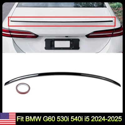 Painted Gloss Black OE Type ABS Trunk Spoiler For BMW 5Series i5 G60/G68 2024up - Imagem 1 de 4