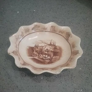WW1 Bruce Bairnsfather - Very Rare Scalloped Edged Dish - Picture 1 of 8