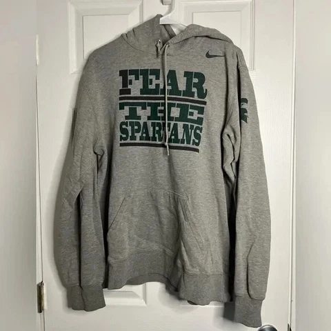 Fear the Spartans Hoodie MSU Michigan State University Football Sz XL Cover