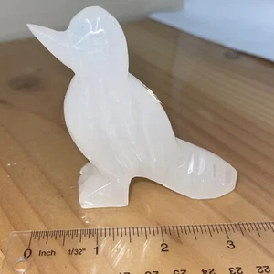 Vintage Hand Carved Onyx Marble Stone Bird Figurine Paperweight - Picture 1 of 6