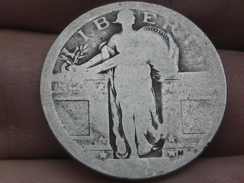 Dateless Silver Standing Liberty Quarter, Type 1 Variety Minted in 1916 and 1917 Cover