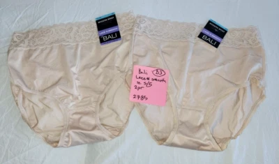 VTG NWT Bali Modern Brief Lace N Smooth 5 Satin Nylon Underwear Tagless B3 2785 - Image 1 of 4