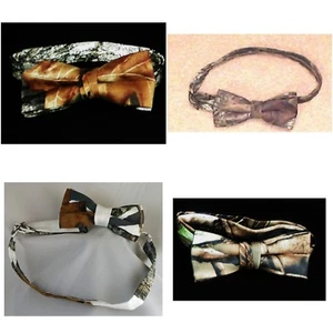 Mens Camouflage Bow Tie MANY STYLES MOBU Snow Hardwood Shadograss - Picture 1 of 1