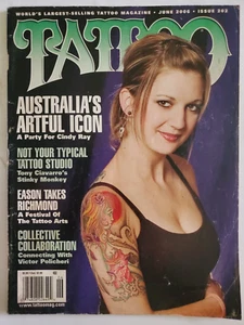 Tattoo Magazine June 2006 #202 Australia's Artful Icon A Party For Cindy Ray  - Picture 1 of 11