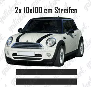 2x Streifen Motorhaube für Mini Cooper S Aufkleber Sticker Decal Hood Stripe - Bild 1 von 1