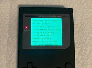 Nintendo Game Boy Black Mod IPS Funny playing V3 RIPS DMG-01 Brand New glass - Picture 1 of 7