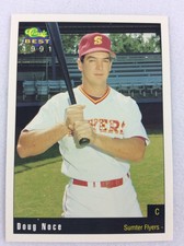 1991 Sumter Flyers-Classic BEST Minor Lg Baseball Card-Doug Noce