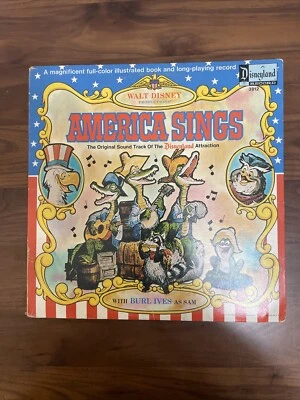 Disneyland America Sings 1974 LP By Burl Ives W/Book Walt Disney NEAR MINT - Image 1 of 4
