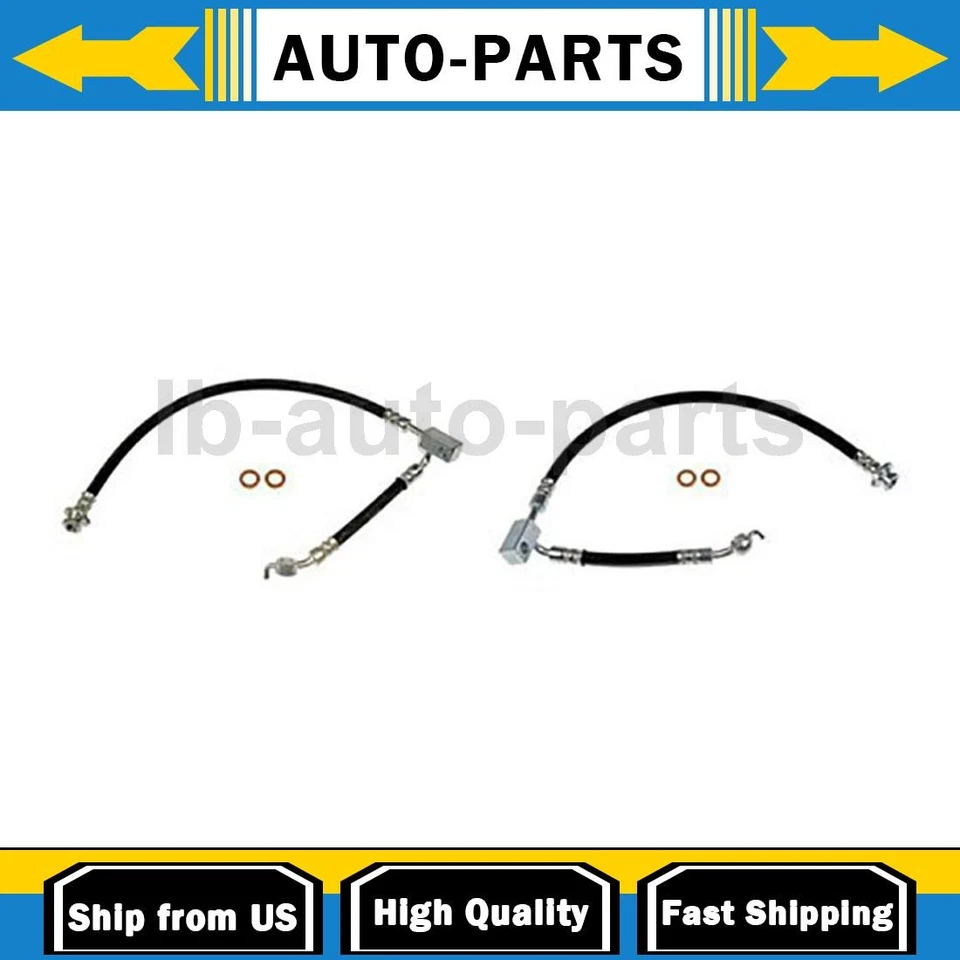 前刹车软管 2x 适用于英菲尼蒂 QX56 5.6L 2008-2010 — 第 1/4 张图片