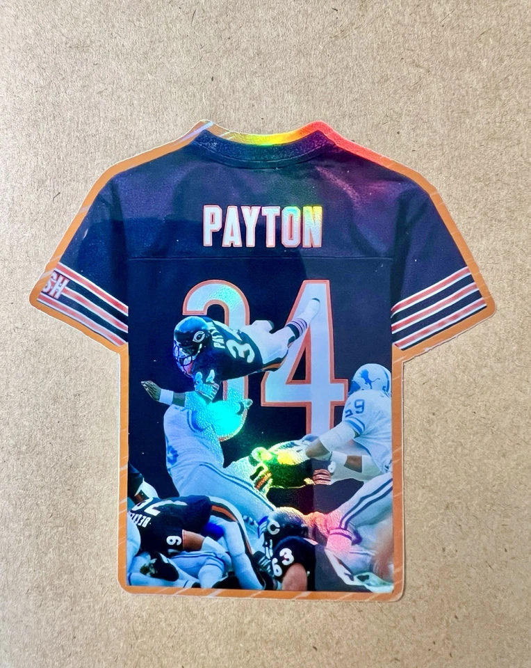 Walter Payton Jersey Holographic Sticker Football Sports Card Theme