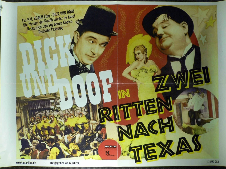 Dick und Doof - Zwei ritten nach Texas - Filmposter A2 60x42 gefaltet - Bild 1 von 1
