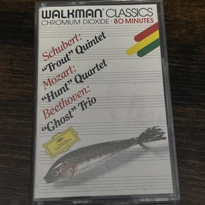 Walkman Schubert Mozart Beethoven Trout Quintet, Hunt Quartet, Ghost CASSETTE  - Image 1 of 3