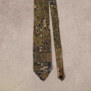Vintage 2001 Yale University Tercentennial Silk Tie Green Civitas - Picture 1 of 5