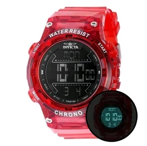 Invicta Racing Burnout Digital Men's Watch - 52mm, Transparent, Red (49045) - Picture 1 of 1