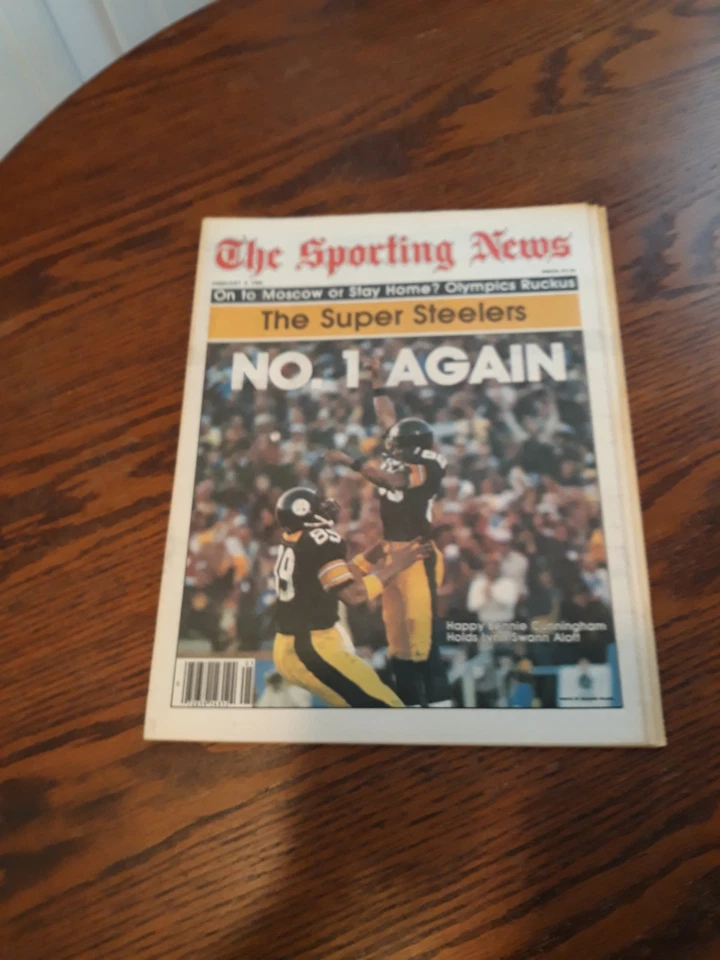 FEBRUARY 2,1980-THE SPORTING NEWS-LYNN SWANN OF THE PITTSBURGH STEELERS(MINT)* - Image 1 of 1