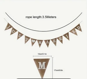 Just Married Banner Hochzeit 3,5 Meter Neu Farm Country - Bild 1 von 2